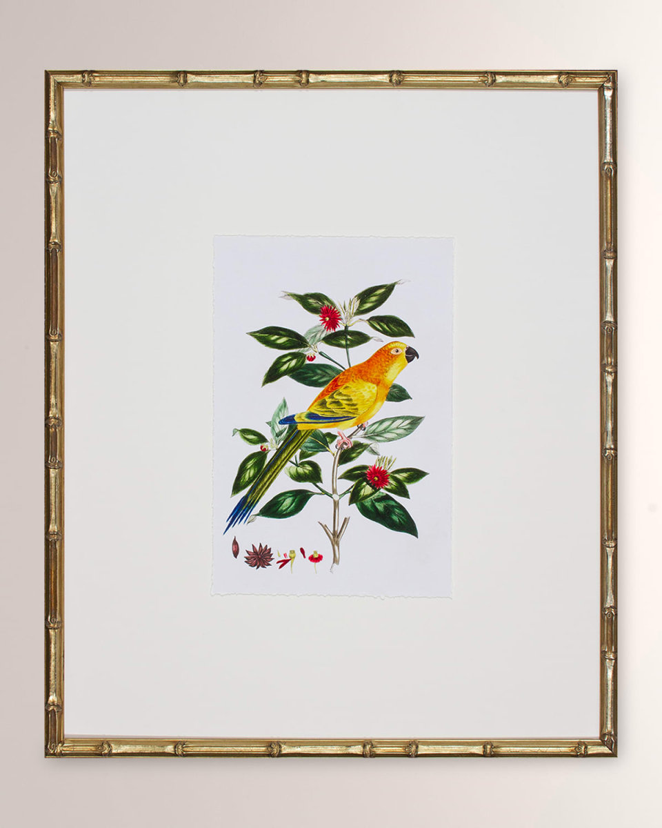 "Bird Habitat V" Framed Giclee
